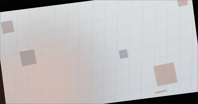 A blocky video game model of a steel workshop with a pickup truck parked inside