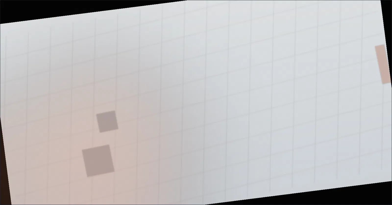 A wide clear span steel depot roof with no interior columns rendered on a grid
